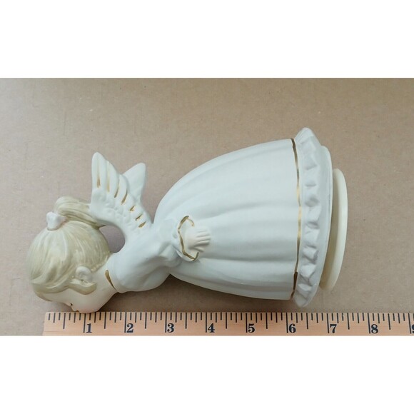 Vintage Kissing Angel Spinning Musical Figurine Made in Japan Little Girl Gift - Picture 10 of 12